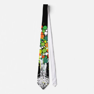 Tree of life Green Tie - on Black