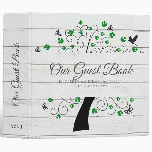 Tree of Life Guest Book Wedding Memorial Other Binder (Front/Spine)