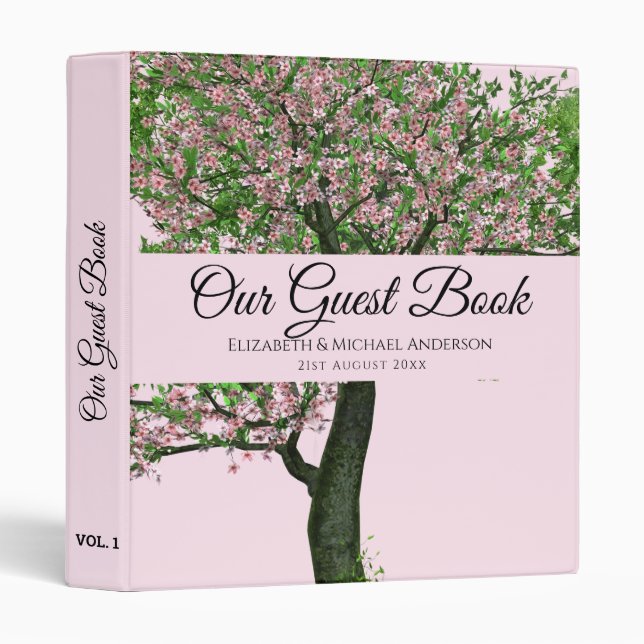 Tree of Life Guest Book Wedding or Memorial Other Binder (Front/Spine)