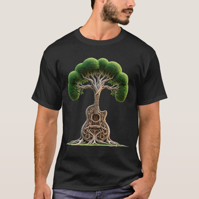 Tree of Life Guitar Player Guitarist Guitar Lover T-Shirt (Front)