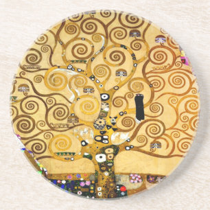 Tree of Life Gustav Klimt Nouveau Coaster