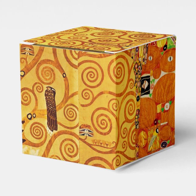 Tree of Life Gustav Klimt Nouveau Favor Box (Front Side)