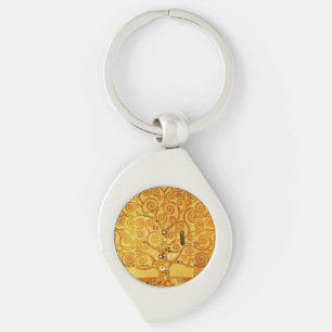 Tree of Life Gustav Klimt Nouveau Keychain