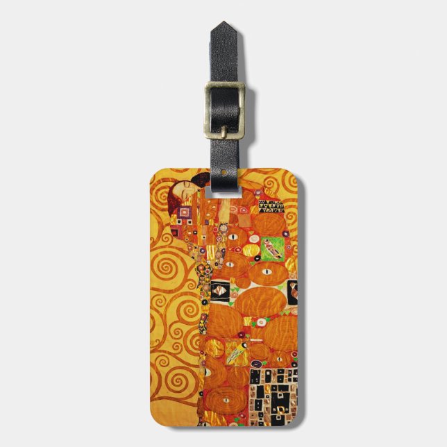 Tree of Life Gustav Klimt Nouveau Luggage Tag (Front Vertical)