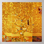 Tree of Life Gustav Klimt Nouveau Poster<br><div class="desc">The Tree of Life (1909)  is a beautiful painting by Vienna Secessionist painter Gustav Klimt. Known for painting with pure gold,  his art is vibrant and fun. The Tree of Life's branches curl towards the heavens.</div>