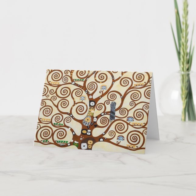 Tree Of Life Gustav Klimt Restored Version Card (Front)