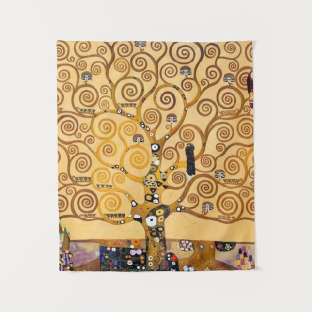 Tree Of Life Gustav Klimt Tapestry (Front)