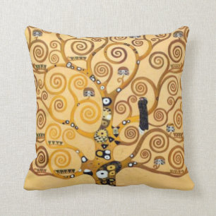 Tree Of Life Gustav Klimt Throw Pillow