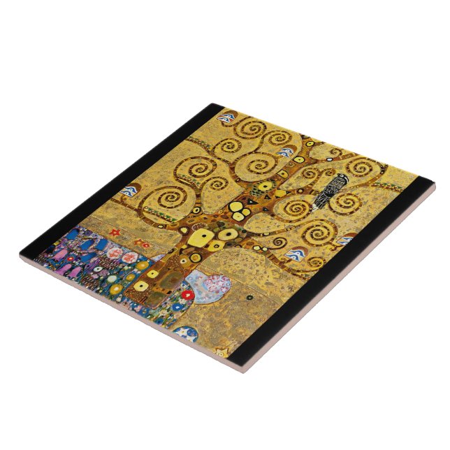 "Tree of life" , gustav klimt Tile (Side)