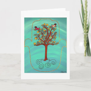 "Tree of Life Hamsa" note card CatherineHayesArt