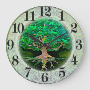 Tree of Life Health and Prosperity Large Clock
