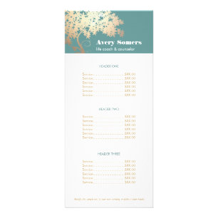 Tree of Life Health and Wellness Price List Menu