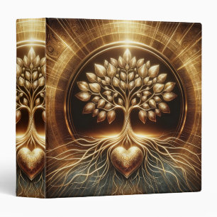 Tree of Life Heart Ancient Rustic 3 Ring Binder