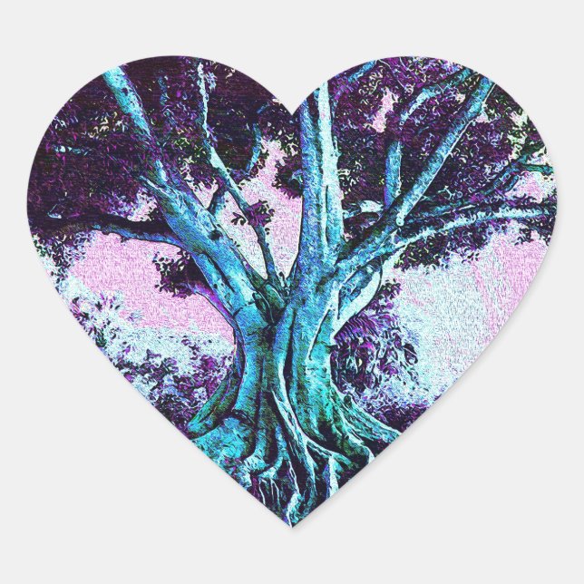 Tree of Life Heart Sticker (Front)