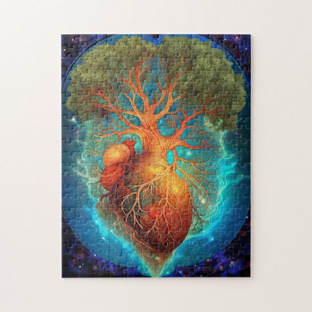 Tree Of Life Heart Surreal Nature Art Jigsaw Puzzle (Vertical)