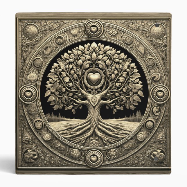 Tree of Life Hearts and Love Binder (Back)