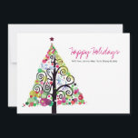 Tree of Life Holiday Family Greeting Card<br><div class="desc">All my designs are ONE-OF-A-KIND original pieces of artwork designed by me! You can only find them here! Most are created using Adobe Illustrator or Adobe Photoshop. Others are unique hand painted items in watercolor, gouache, and Indian Inks. All background colours, fonts and text can changed to match your desire....</div>