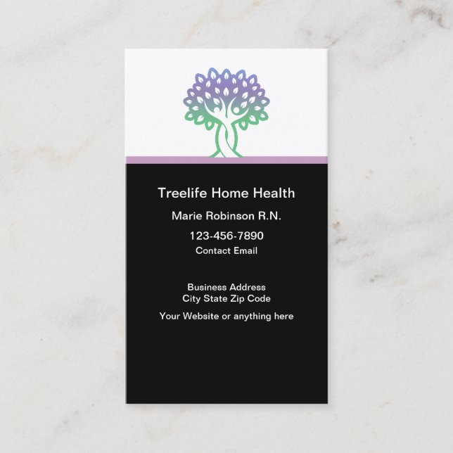 Tree Of Life Home Health Business Cards (Front)
