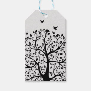 Tree of Life in Black and White Gift Tags