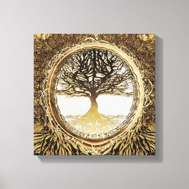 Tree of Life in Brown Canvas Print (Front)