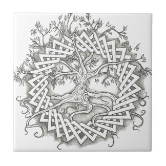 Tree of Life in Celtic Design Tile