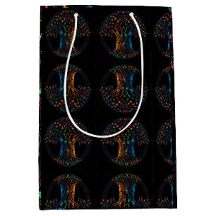 Tree of Life in full Stained Glass Mosaic Colour Medium Gift Bag