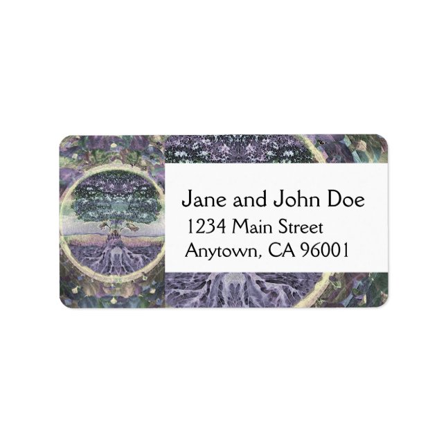 Tree of Life in Rainbow Metal Colours Label (Front)