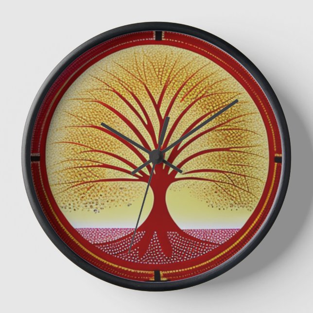 Tree of Life in Red Clock (Front)