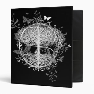 Tree of Life in White with Butterflies Binder