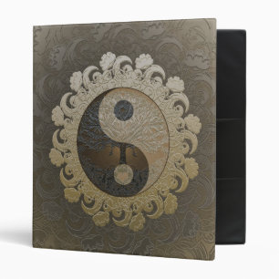 Tree of Life in Yin Yang in Tan Colours Binder