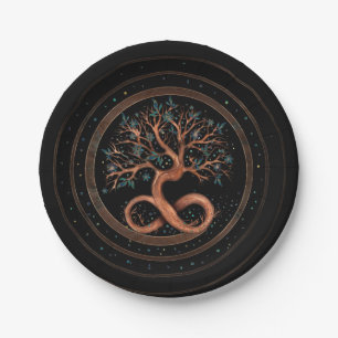 Tree of Life - Infinity Spiral Paper Plate