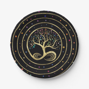 Tree of Life - Infinity Spiral Paper Plate