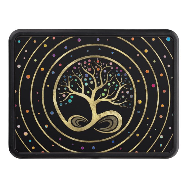 Tree of Life - Infinity Spiral Trailer Hitch Cover (Front)