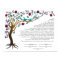 Tree of Life ketubah with a Hebrew quote
