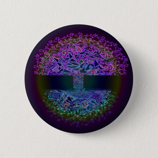 Tree of Life Knowingness 2 Inch Round Button (Front)