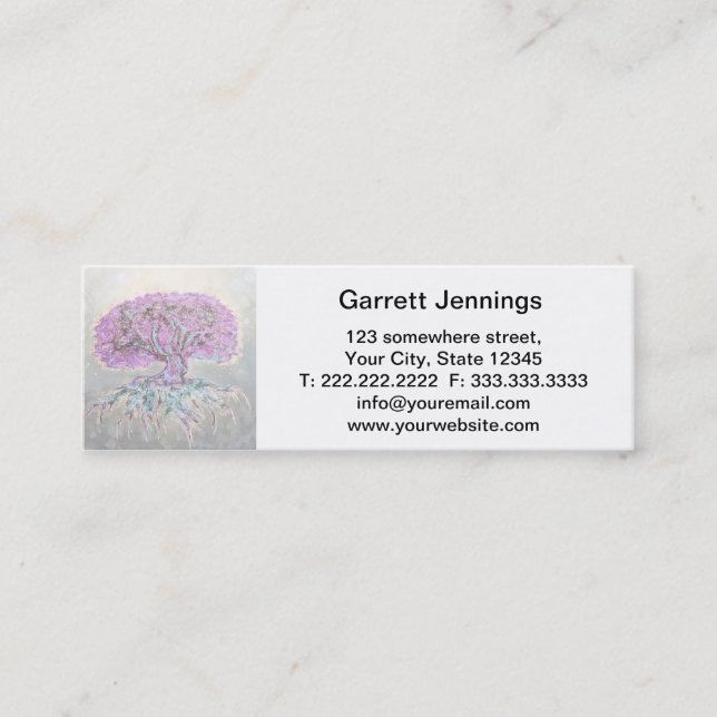 Tree of Life Lightness Mini Business Card (Front)
