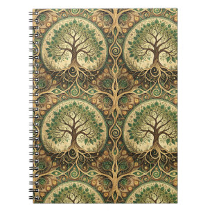 Tree of Life Mandala Spiritual Design Pattern Art Notebook
