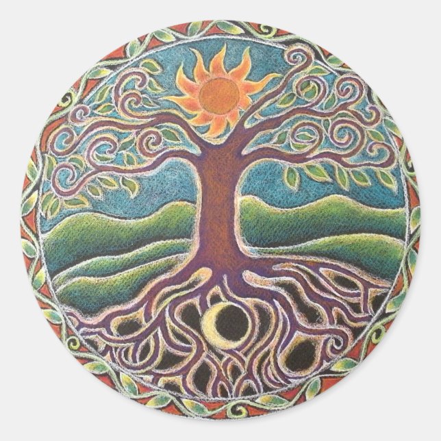 Tree of Life Mandala Sticker (Front)