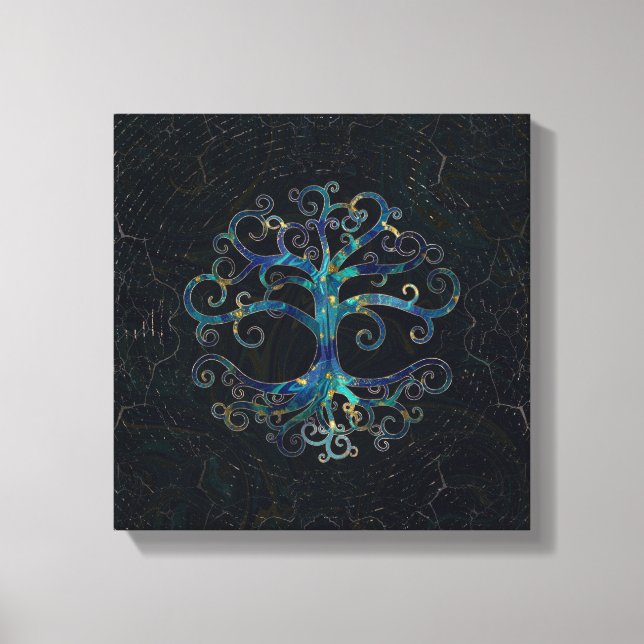 Tree of life Marble and Gold Canvas Print (Front)