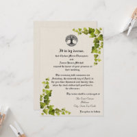 Tree of Life Medieval Invitation