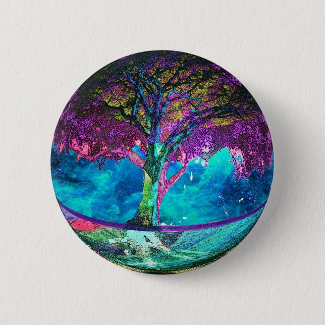 Tree of Life Meditation 2 Inch Round Button (Front)