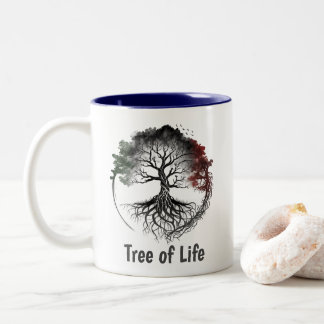 Tree of Life | Meditation | Celtic Style Two-Tone Coffee Mug