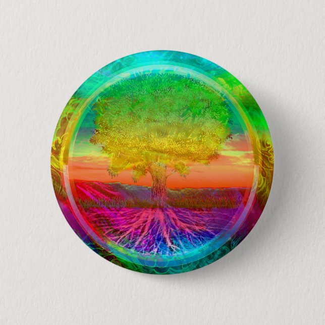 Tree of Life Miracles 2 Inch Round Button (Front)