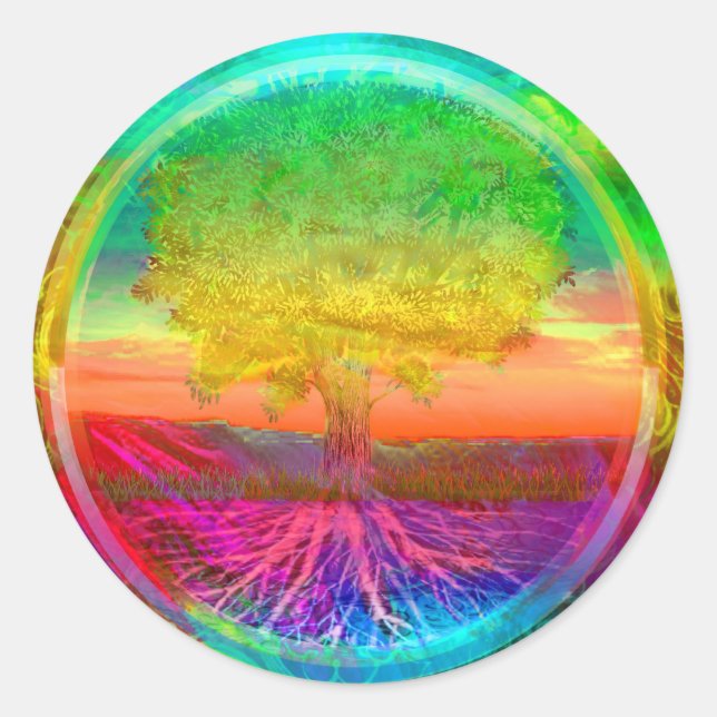 Tree of Life Miracles Classic Round Sticker (Front)