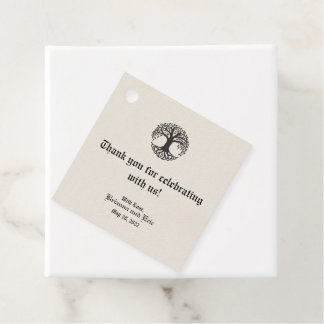 Tree of Life Monogram Favour Tags