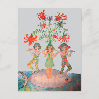 Tree of Life Motif Holiday Postcard