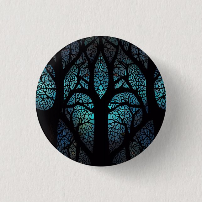 Tree of Life - Mystic Forest Mosaic 1 Inch Round Button (Front)