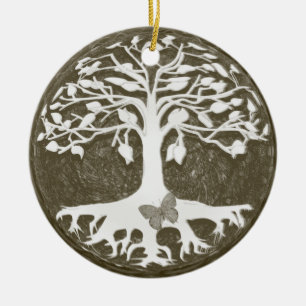 Tree of Life New Beginnings by Amelia Carrie Ceramic Ornament