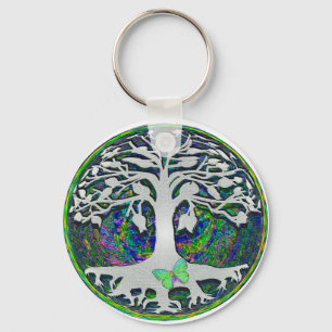 Tree of Life New Beginnings by Amelia Carrie Keychain