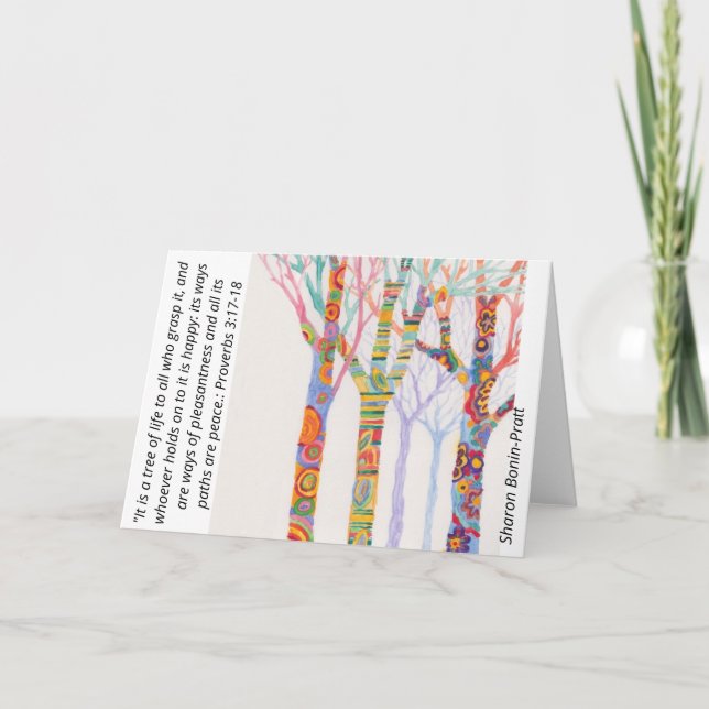 Tree of life notecard by Sharon Bomin-Pratt (Front)